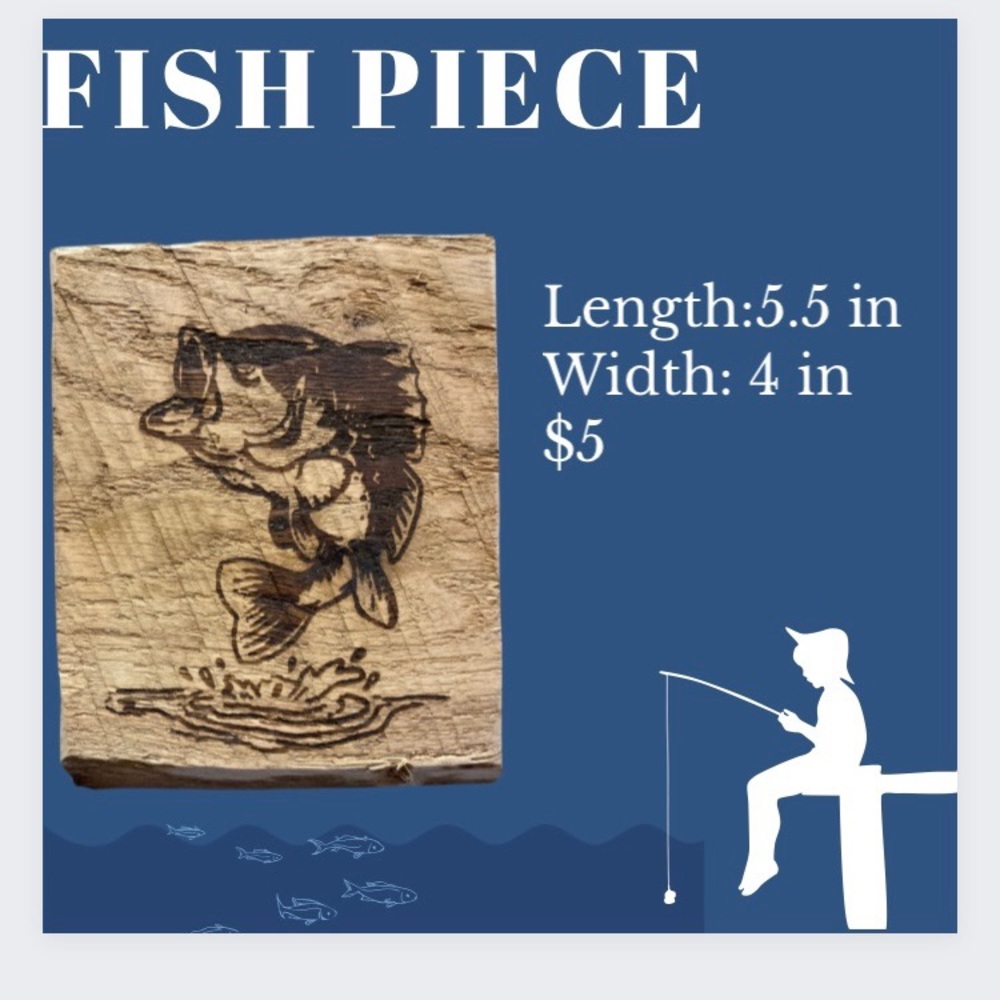 2 small fishing pieces for $10